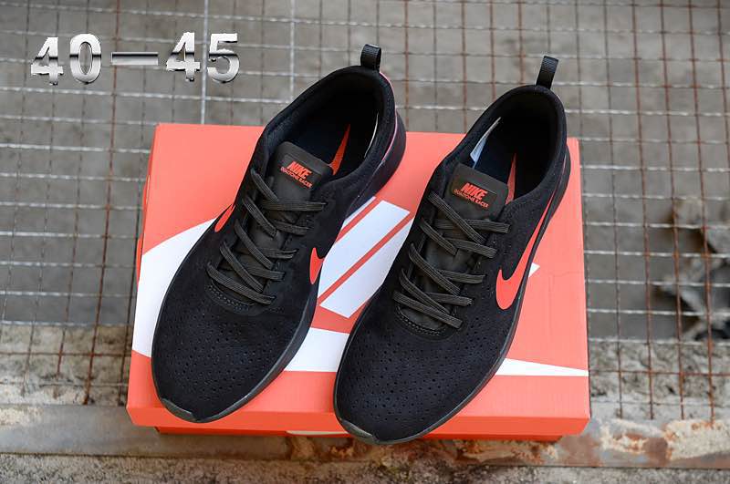 Women Nike Dualtone Racer Premium Black Red Shoes - Click Image to Close